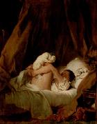 Jean-Honore Fragonard, Madchen im Bett